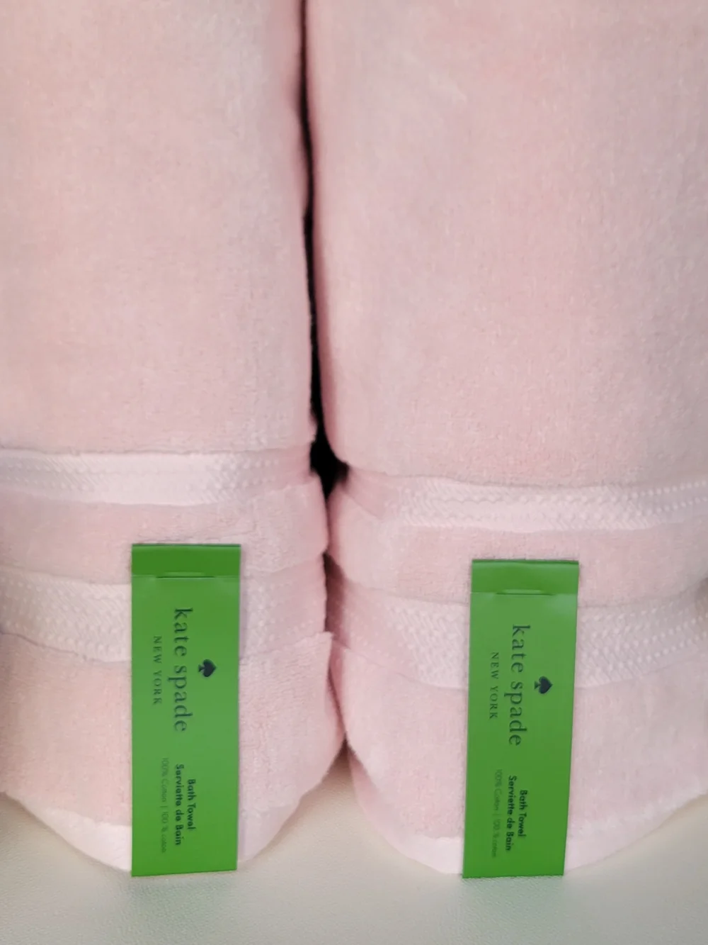 kate spade Pale Pink Cotton Bath Towels - Set of Two